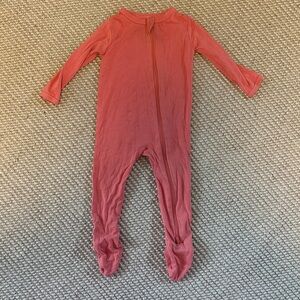 Kyte BABY Coral Zip Footed One-Piece